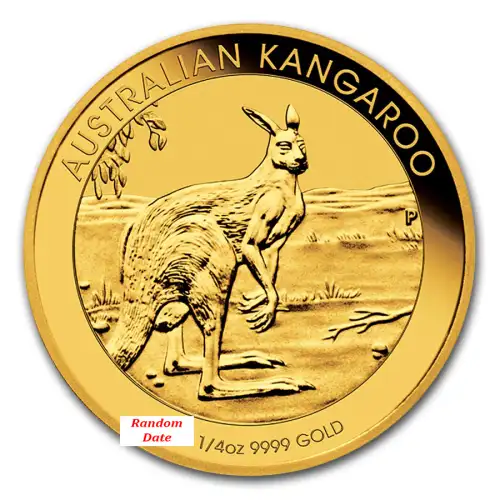 1/4 oz Australian Perth Kangaroo Gold Coin (Random)