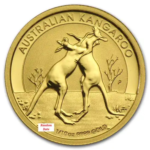 1/10 oz Australian Kangaroo Gold Coin (Random Date)