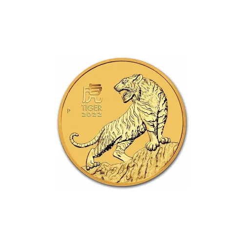 2022 Australia Perth Lunar Year of the Tiger 1/10 oz Gold BU