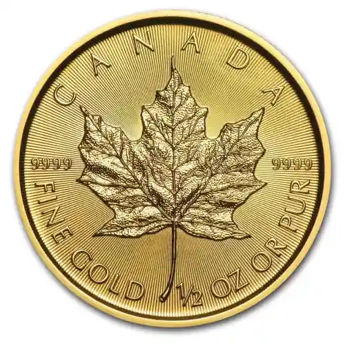2020 Gold Canada Maple Leaf - 1/2 oz