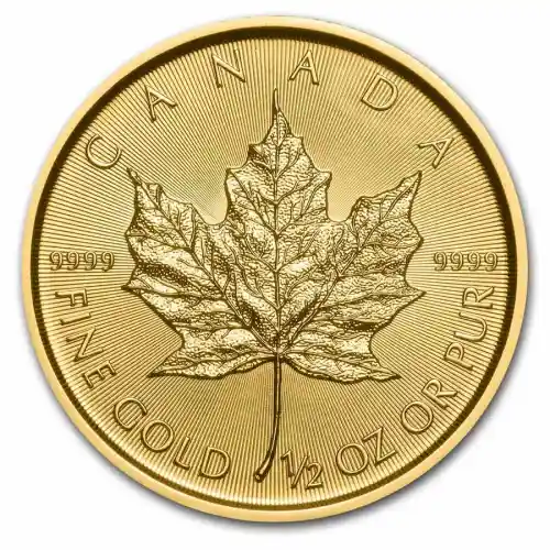 2022 Gold Canada Maple Leaf - 1/2 oz