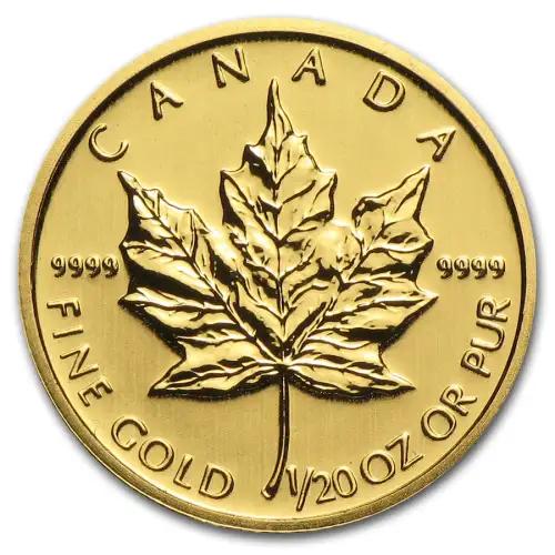 Gold Canada Maple Leaf *Random Date* - 1/20 oz