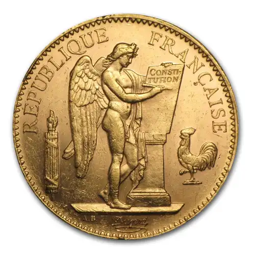 Gold France 100 Francs Lucky Angel