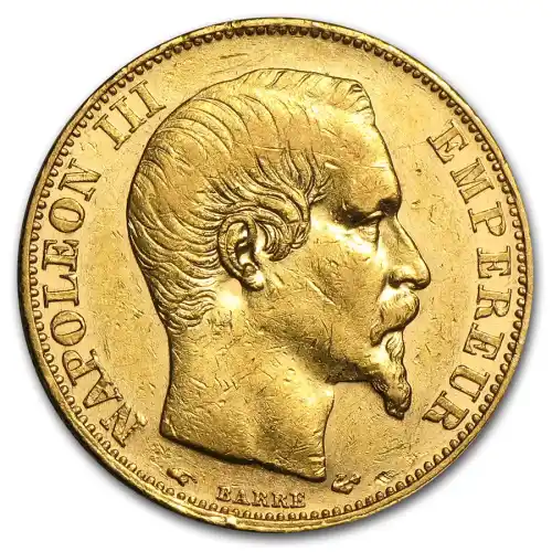 Gold France 20 Francs Napoleon III