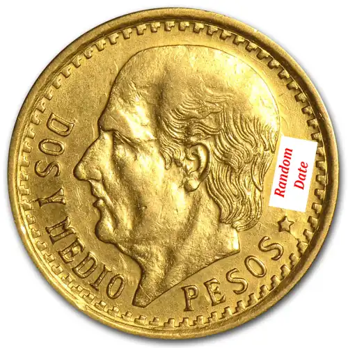Gold Mexico 2 1/2 Peso