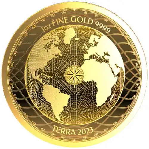 2023 Gold 1 oz Niue Terra Prooflike Coin