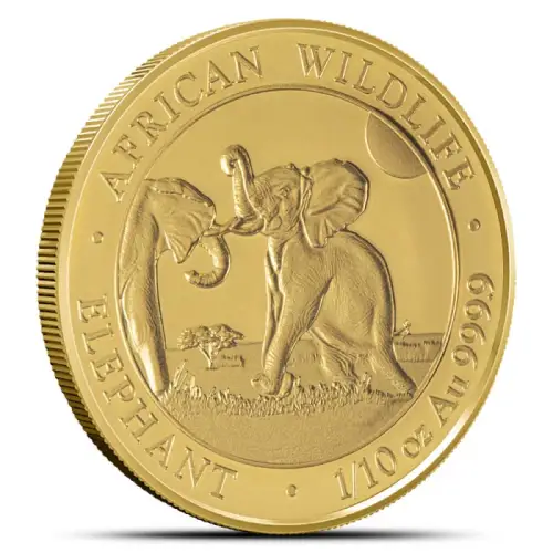2024 1/10 oz Somalia Elephant Gold Coin (BU)