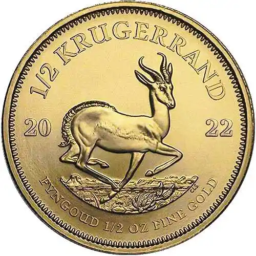 2022 Gold South Africa Krugerrand - 1/2 oz