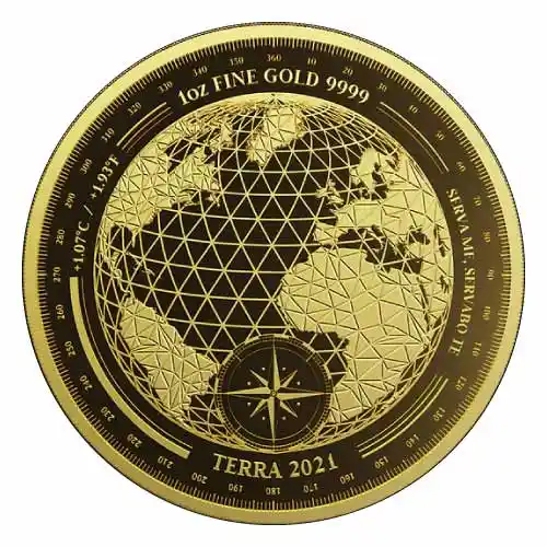 2021 Gold Tokelau Terra 1 oz Prooflike