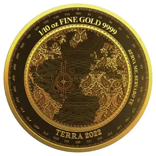 2022 Gold Tokelau Terra 1/10 oz Prooflike