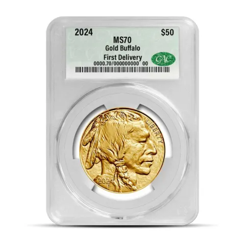 2024 1 oz America Buffalo MS70 CAC Gold Coin (First Delivery)