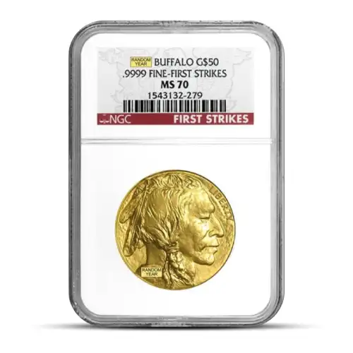 1 oz Buffalo MS70 Gold Coin (Random, PCGS or NGC)