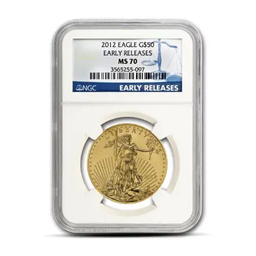 1 oz America Eagle MS70 NGC Gold Coin (Early Releases)