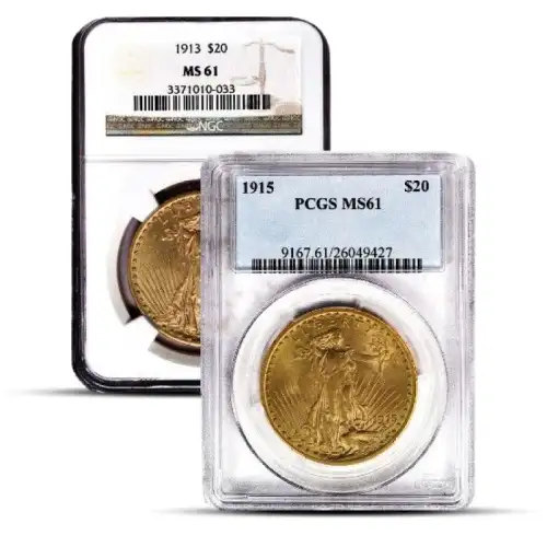 $20 Saint Gaudens Gold Coin (MS61, NGC or PCGS)