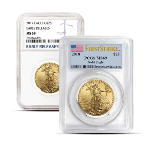1/2 oz America Gold Eagle MS69 Coin (Random, PCGS)