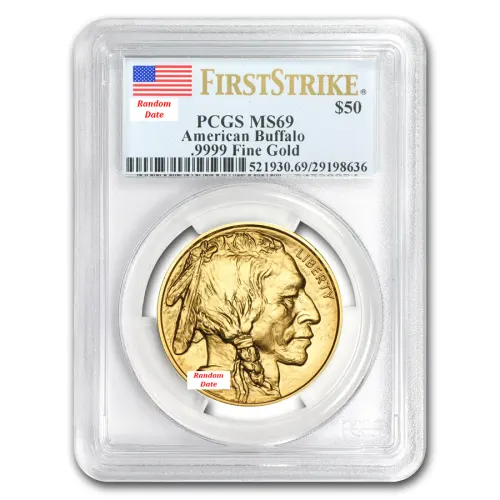 Gold Buffalo First Strike PCGS/NGC MS69 *Random Date* - 1 oz