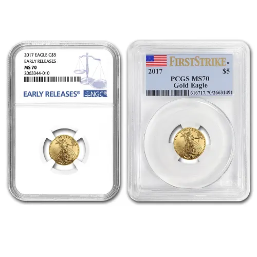 2017 Gold American Eagle PCGS/NGC MS70 - 1/10 oz