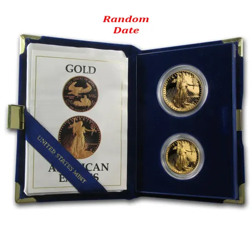 2-Coin Proof American Gold Eagle Set (Random Year)
