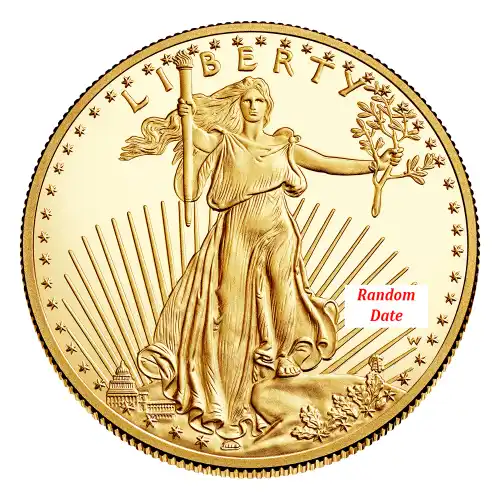 1/2 oz Proof American Gold Eagle (Random Year, No Box)