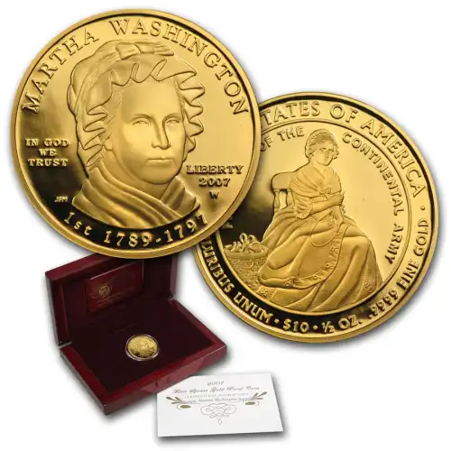 2007-W Gold Martha Washington Proof - 1/2 oz