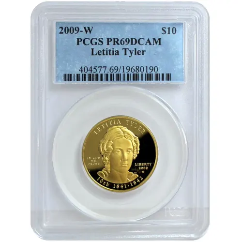 2009-W Gold Letitia Tyler PCGS PR69 DCAM - 1/2 oz