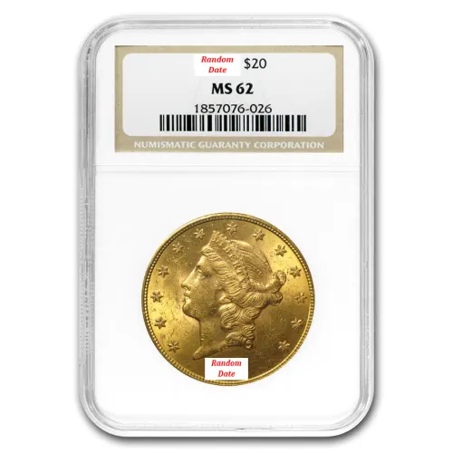 Gold American $20 Liberty - NGC MS62