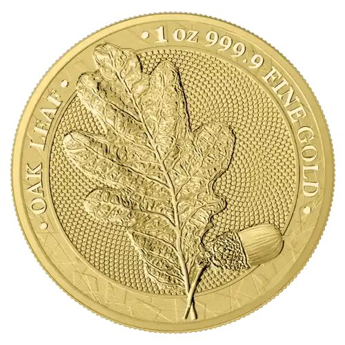 2019 Germania Gold Oak Leaf BU Round - 1 oz
