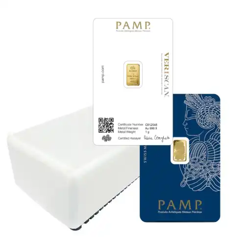 1 Gram PAMP Gold Bar 999.9 Fine - Box of 25