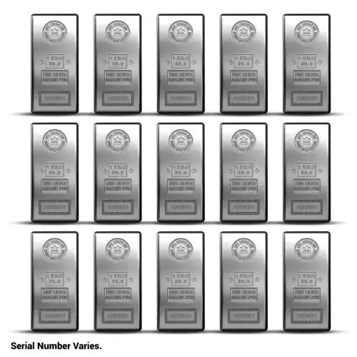1 Kilo RCM Silver Bar - Lot of 15