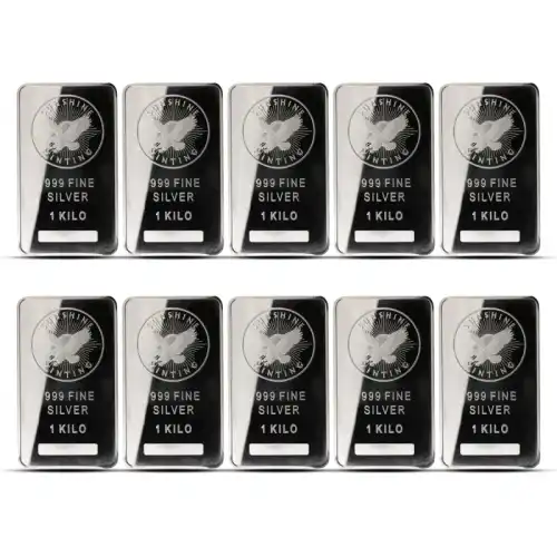 1 Kilo Sunshine Silver Bar - Lot of 10