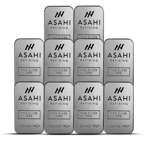 1 oz Asahi Silver Bar (Lot of 10)
