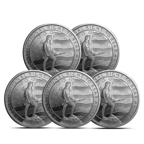 1 oz Second Amendment Silver Round (Lot of 5)