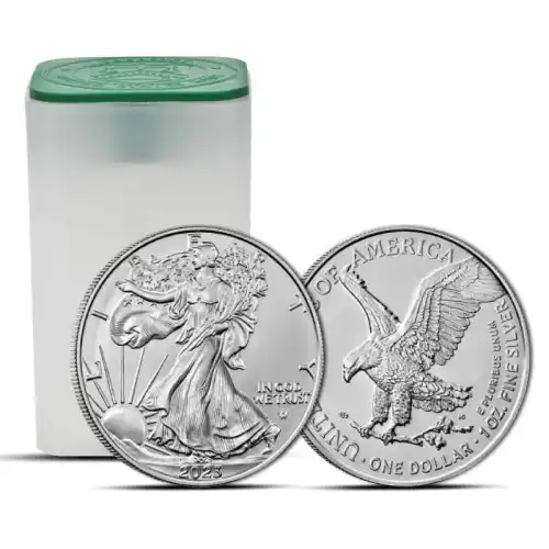 2023 1 oz American Eagle Silver Tube (20 Coins, BU)