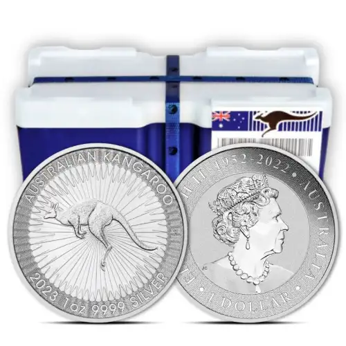 2023 1 oz Perth Silver Kangaroo Monster Box (250 Coins, BU)