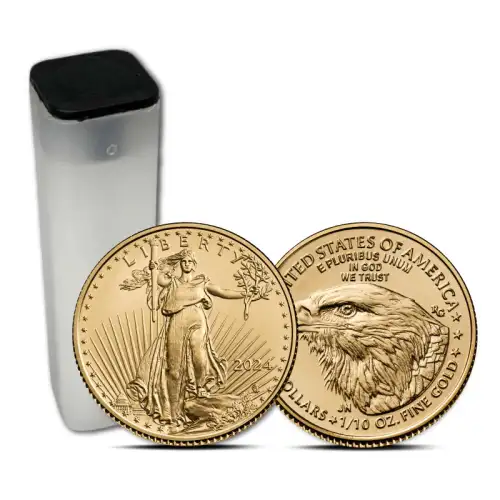 2024 1/10 oz American Eagle Gold Coin - Tube of 50 (BU)