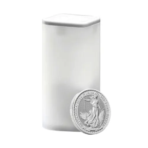 2024 1/4 oz British Royal Mint Britannia Silver - 19 Coin Tube (BU)