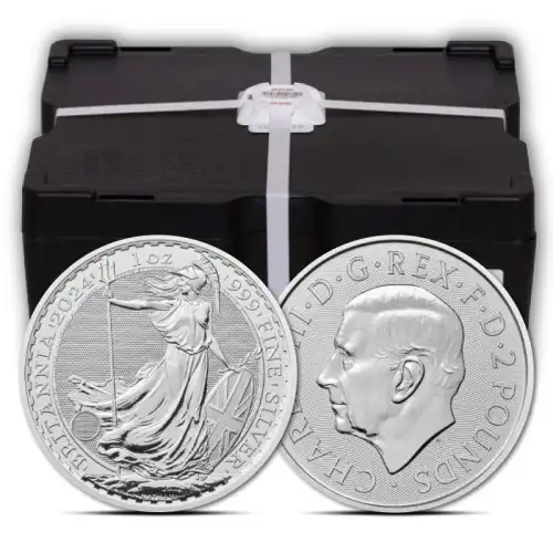 2024 1 oz British Silver Britannia Monster Box (500 Coins, BU)