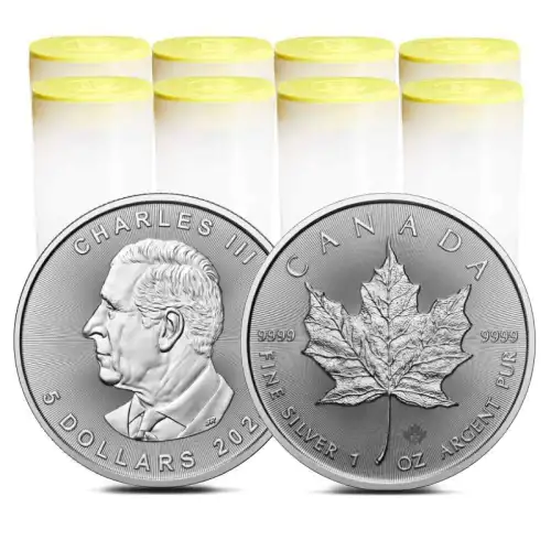 2024 1 oz Canadian Maple Leaf Silver Coin BU - Lot of 200