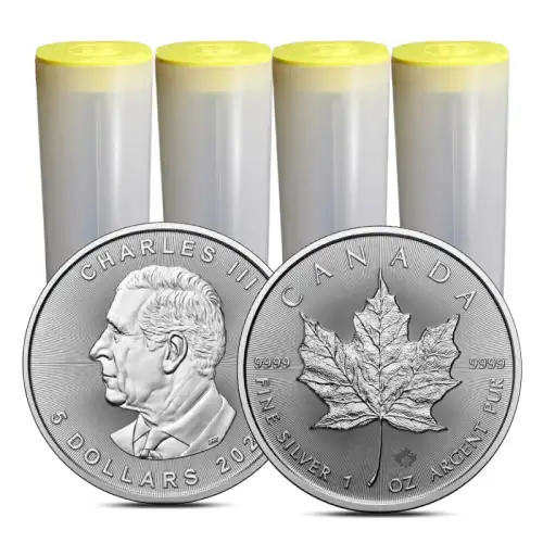 2024 1 oz Canadian Maple Leaf Silver Coin BU - Lot of 100
