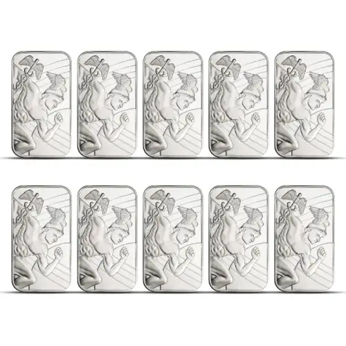 1 oz Sunshine Mercury Silver Bar 999 Fine - Lot of 10