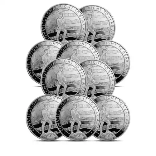 5 oz Second Amendment Silver Round (Lot of 10)