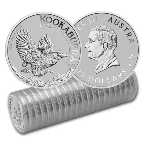 Roll of 20 - 2024 1/10 oz Perth Kookaburra Platinum Coin (BU)