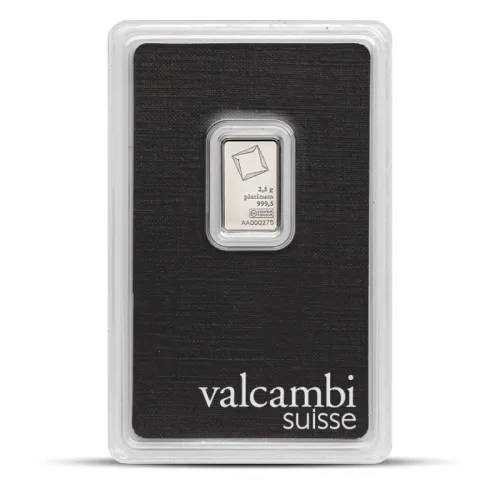 2.5 Gram Valcambi Platinum Bar