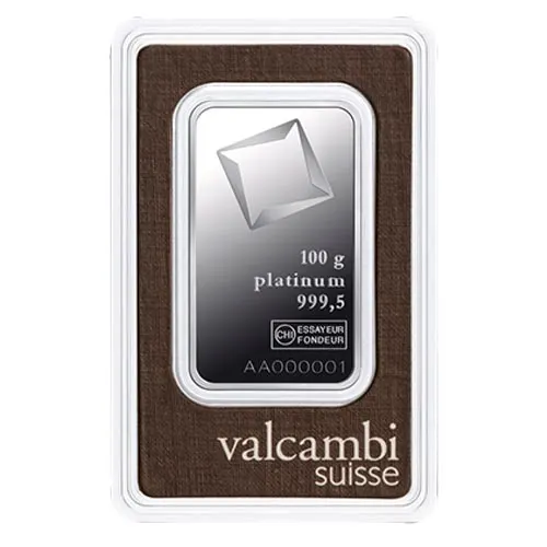 Platinum Bar Valcambi - 100 Gram