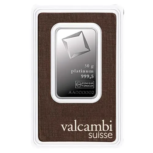 Platinum Bar Valcambi - 50 Gram