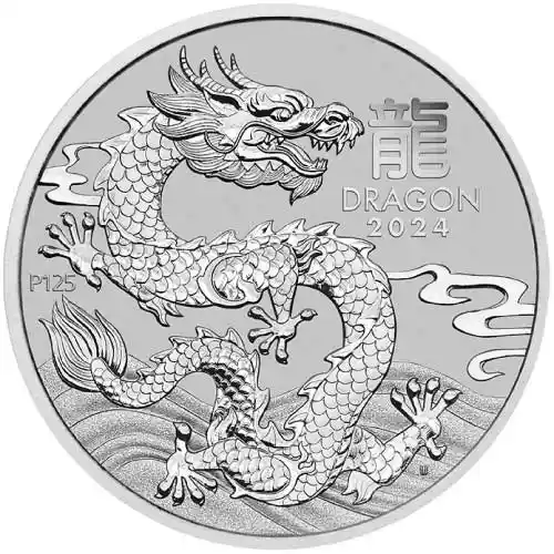 2024 1 oz Perth Lunar Year of the Dragon Platinum Coin (BU)