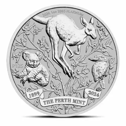 2024 1 oz Perth Mint 125th Anniversary Platinum Coin (BU)