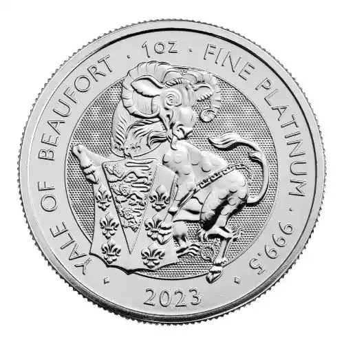 2023 Great Britain Tudor's Beasts: Yale of Beaufort - 1 oz Platinum BU