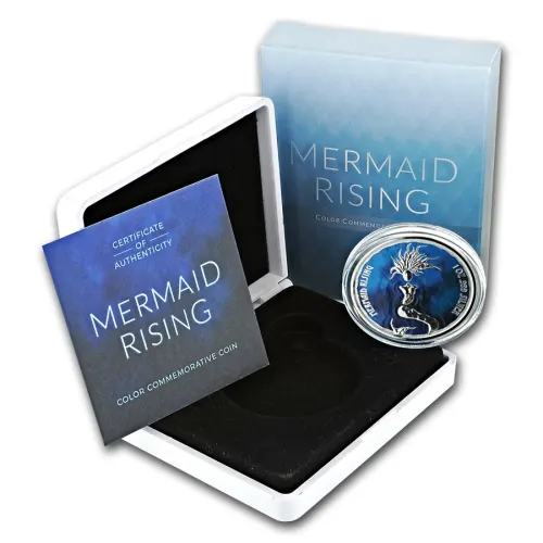 2018 Fiji Silver Mermaid Rising Proof 1 oz (Colored)