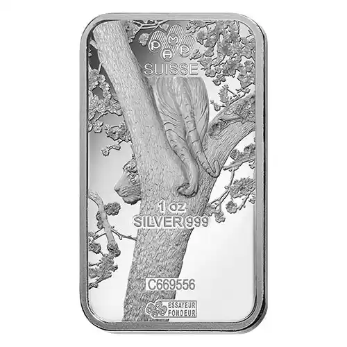 2022 PAMP 1 oz Lunar Tiger Silver Bar